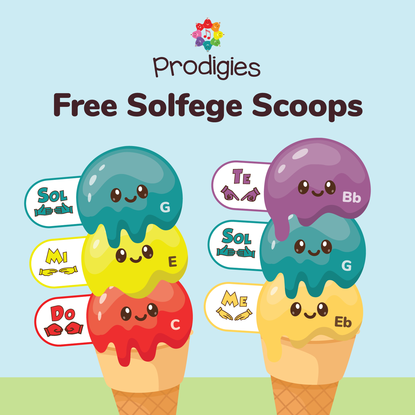 *FREE* Solfege Scoops - Summer Boomwhacker, Bell or Solfege Activity