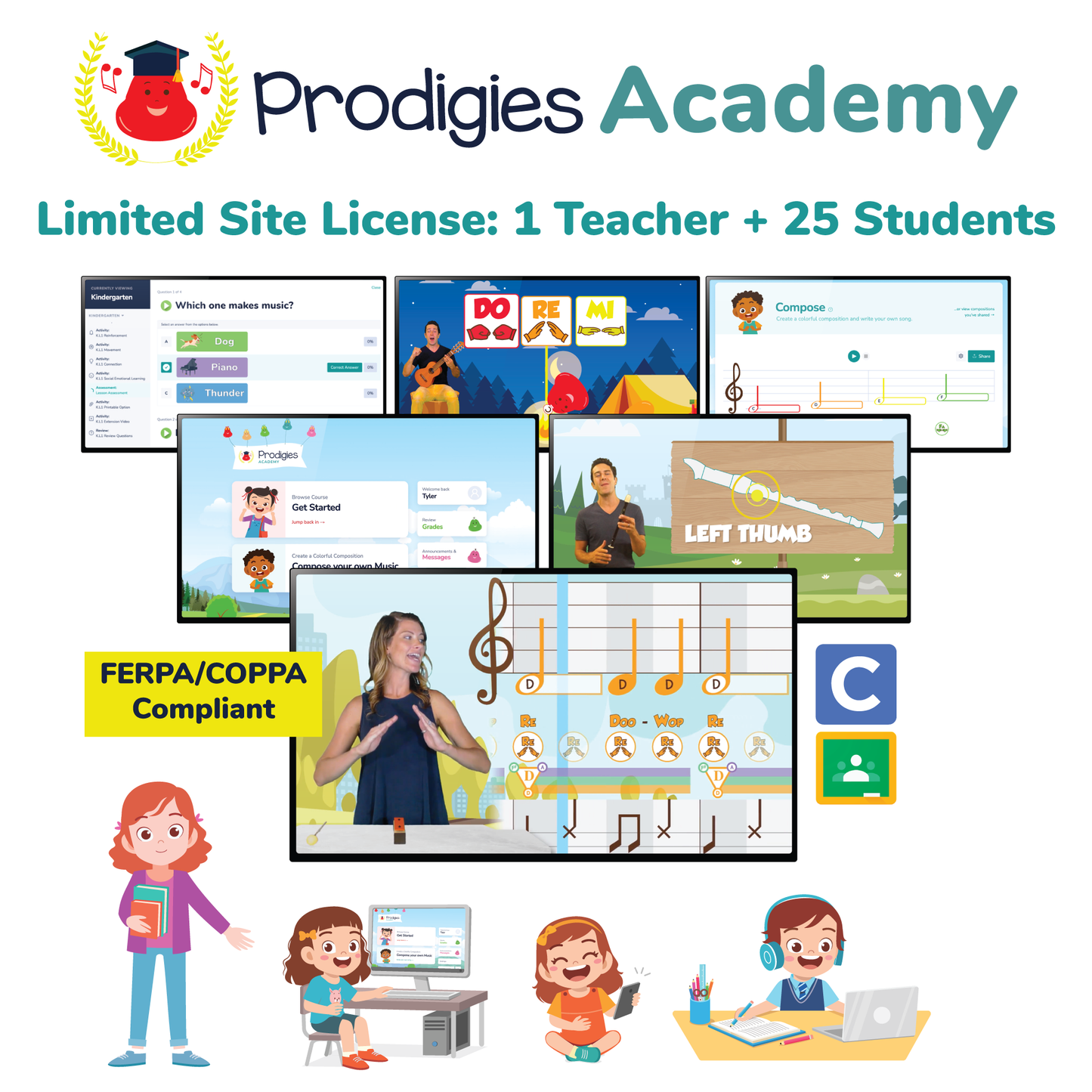 Prodigies Academy - 1 Year (PreK-5 Curriculum & LMS)