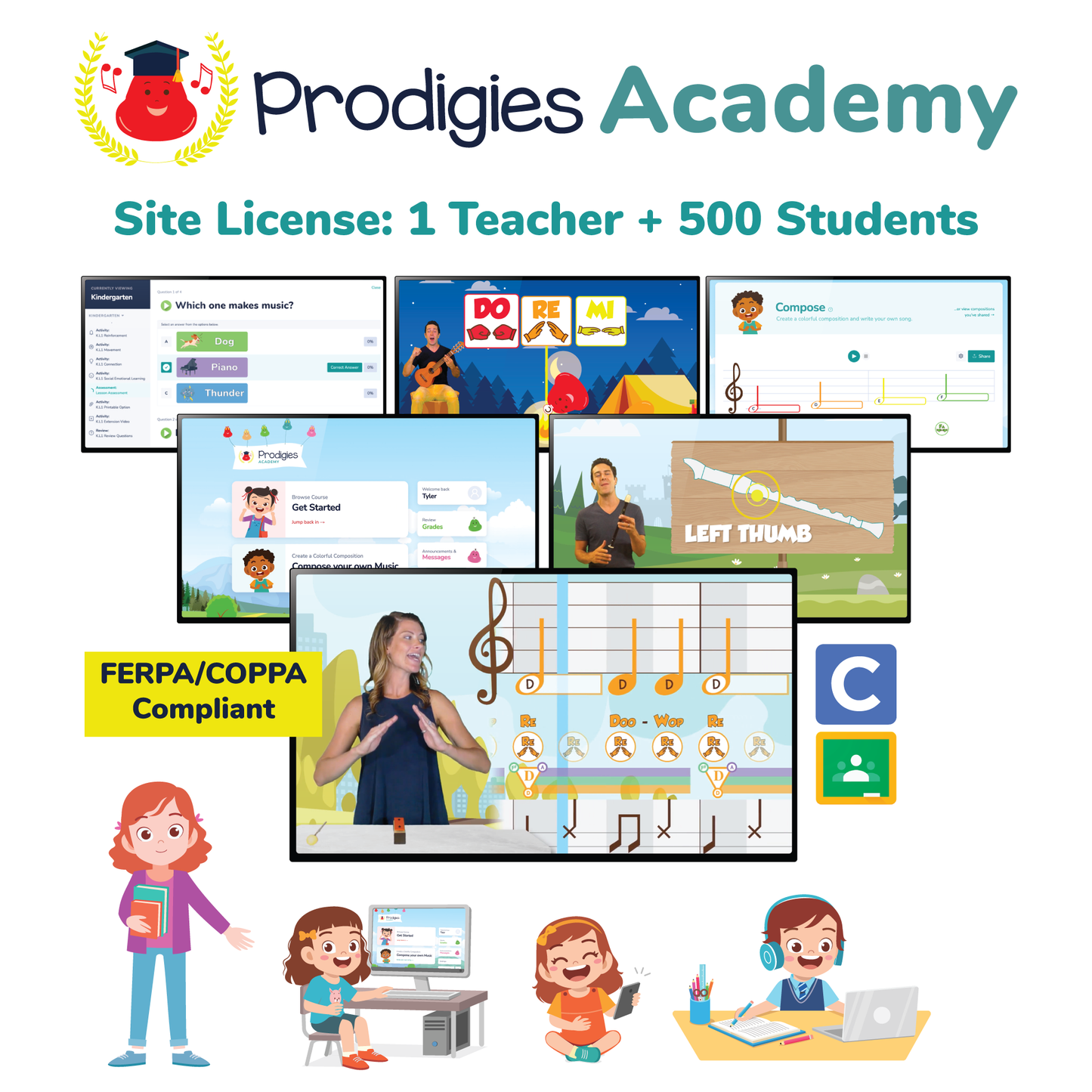 Prodigies Academy - 1 Year (PreK-5 Curriculum & LMS)