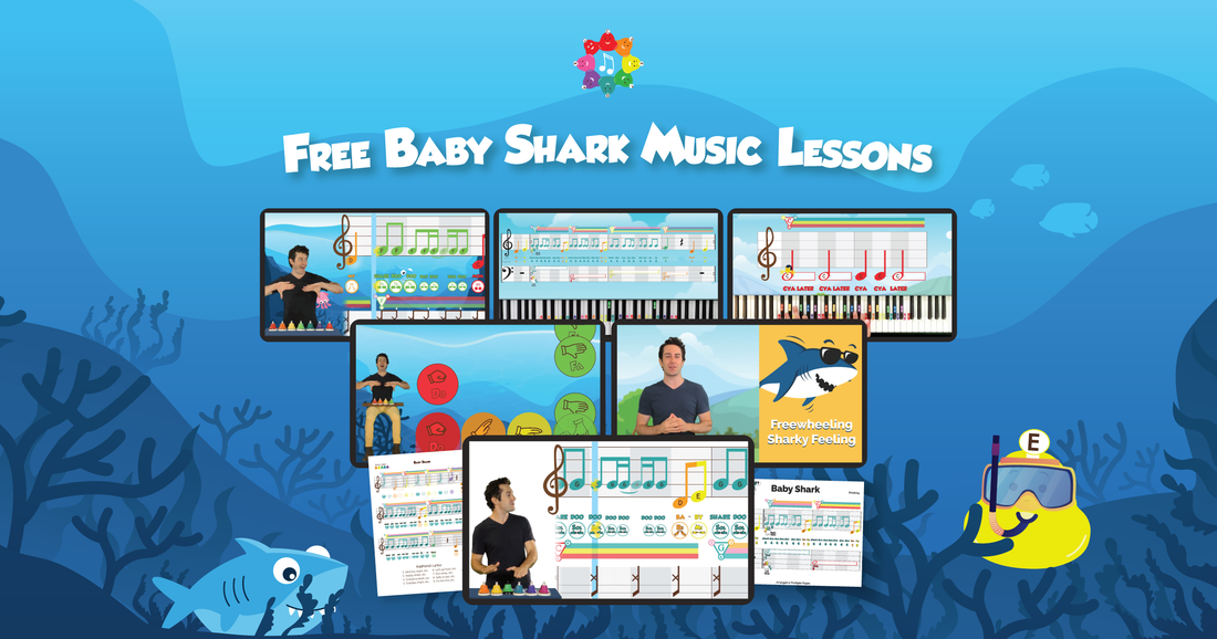 Free Baby Shark Music Lesson Materials & videos