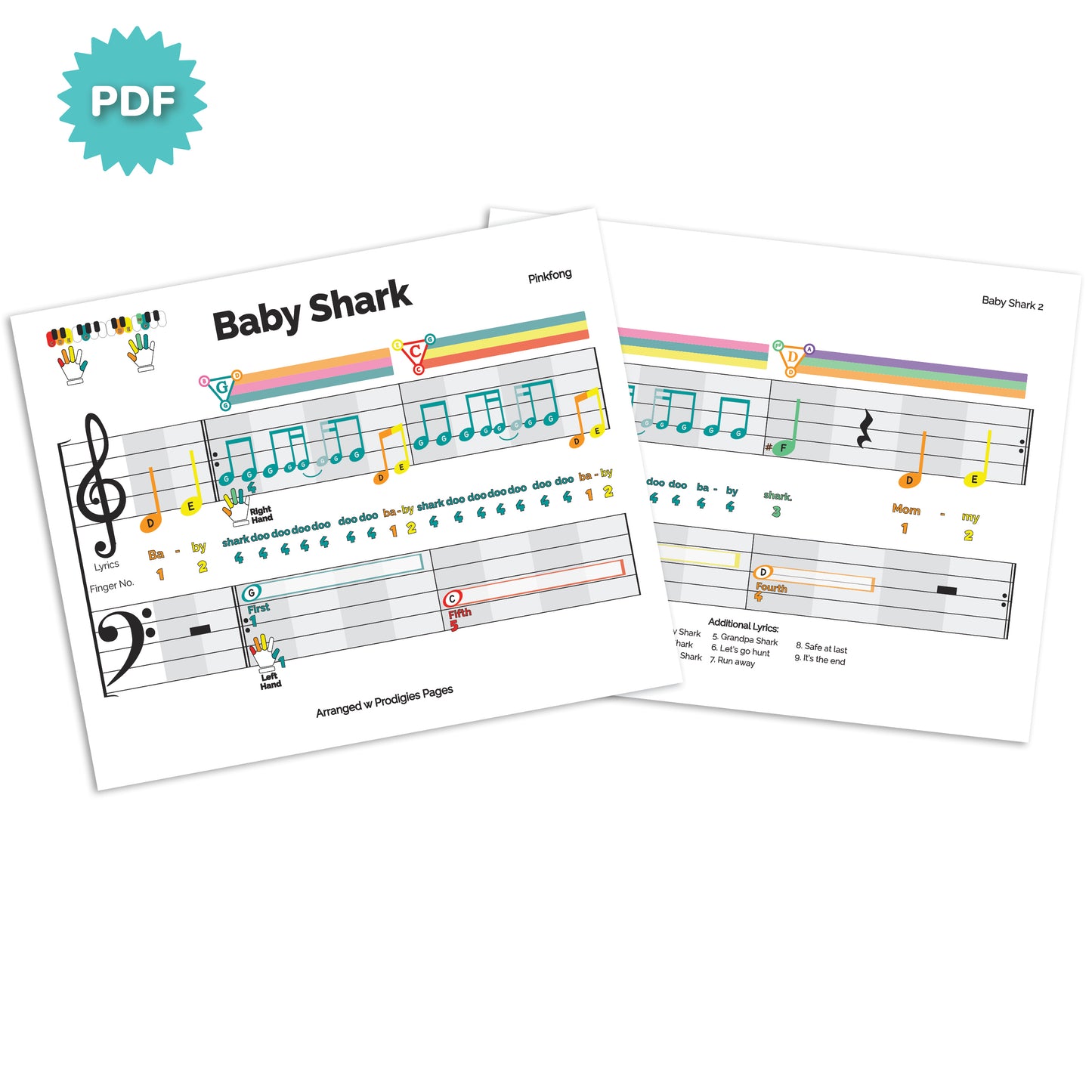 Baby Shark-  Piano Sheet Music